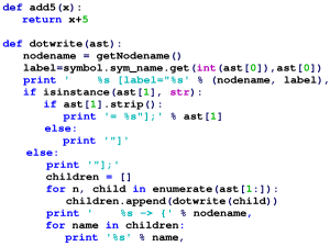 example of Python language