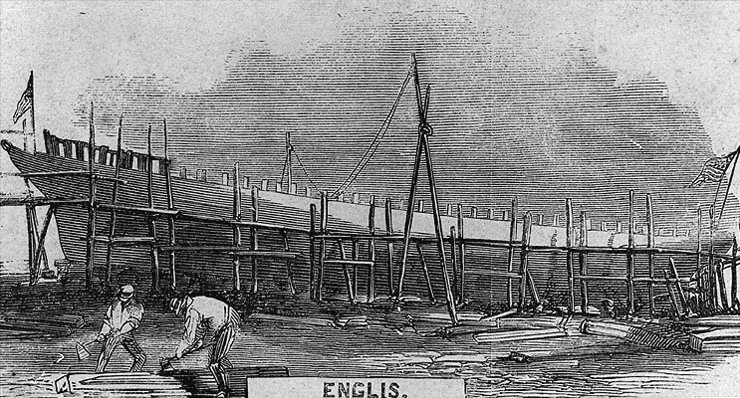 USS Unadilla under construction