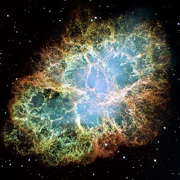 View of the Crab Nebula.