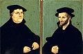 the same painting as part of a double portrait with Martin Luther left site