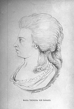 Maria Theresia Paradis, 1784. (Quelle: Wikimedia)
