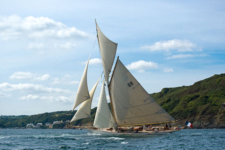 Moonbeam. An old yatch during Brest International Maritime Festival 2008.