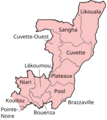 The provinces of the People's Republique of Congo (former Congo (Brazzaville)) since 1995