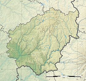 Veja no mapa topográfico de Corrèze