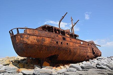 Plassy shipwreck on Inisheer island