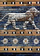 Detail of the Ishtar-Gate (a reconstruction of the Babylonian gate in Berlin's Pergamon Museum): a lion, symbol of the goddess Ishtar.