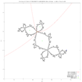 c=-0.12256116687665 +0.74486176661974*i; center of period 3 component and external rays