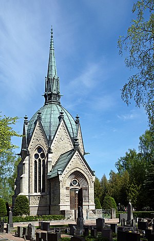 Juselius mausoleum in Pori, Finland.