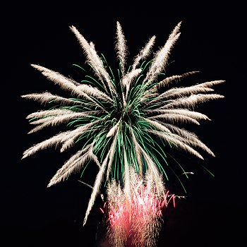 Fireworks in Annecy, France.