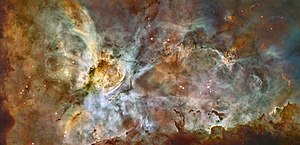 Central region of the Carina nebula. Mosaic taken by the Hubble Space Telescope