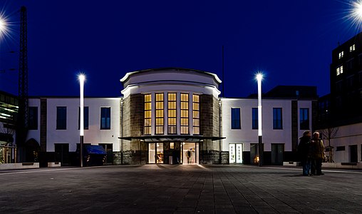 Station building Mülheim an der Ruhr central station at "Blue Hour"