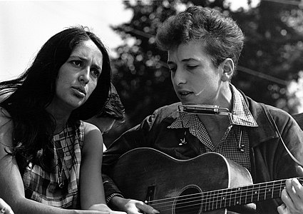 Joan Baez and Bob Dylan, Civil Rights March on Washington, D.C., 28 August 1963.