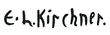 Ernst Ludwig Kirchner aláírása
