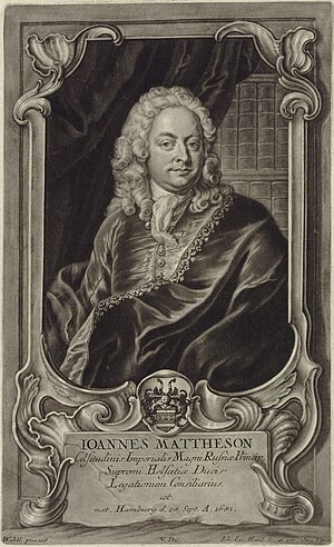 Portrait of German composer and theorist Johann Mattheson