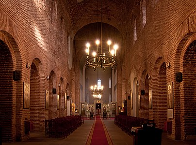 The nave of the old basilica St. Sofia in Sofia, Bulgaria.