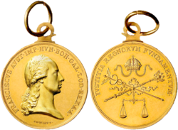Große Zivil-Ehrenmedaille Kaiser Franzʼ II. von Johann Nepomuk Würth (Quelle: Wikimedia)