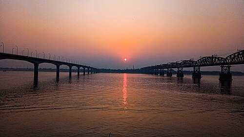 Lalon Shah Bridge locally known as Pakshey Bridge is a road bridge in Bangladesh over the river Padma, situated between Ishwardi Upazila of Pabna on the east, and Bheramara Upazila of Kushtia on the west.