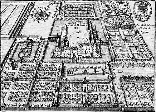 Das Fürstliche Residentz Schloß zu Cöthen.