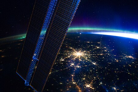 Moscow at night from the ISS