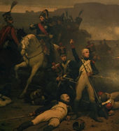 maleri, der repræsenterer kommandør Lecourbe, der forsvarer byen Belfort i 1815