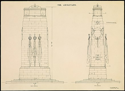 Edwin Lutyens' design for The Cenotaph