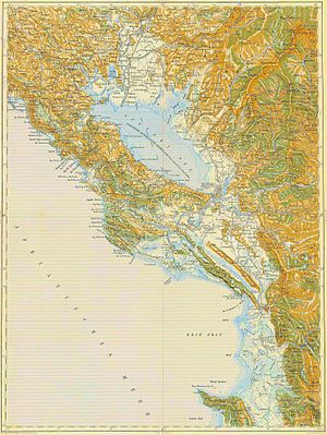 Map of the present-day border region of Montenegro and Albania from the beginning of the 20. century