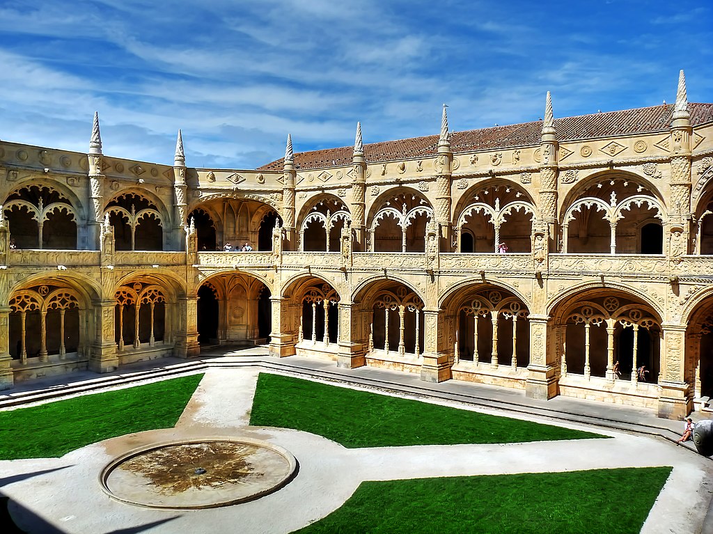 Cour et cloître du monastère Hieronymites à Lisbonne - Photo de Geerd-Olaf Freyer