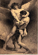 based on: Jacob wrestling with the angel 