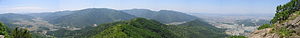 City of Daegu and the rural area behind the southern hill range