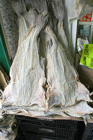 Dried and salted cod