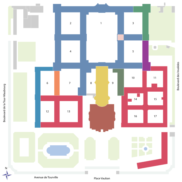 The plan de l'Hôtel des Invalides