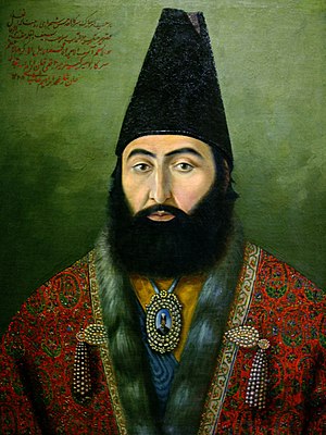 Portrait of Amir Kabir, reformist chancellor of Iran (1807 - 1852), ceaated in 1849.