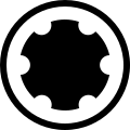 Scheme of head 6-Node screw, svg