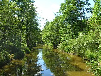 Jihlava river below the town of Třebíč