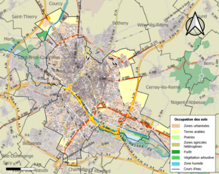 Mappa a colori che mostra l'uso del suolo.