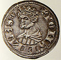 Obverse of the "Silver-Groat of Parma" with a depiction of "Jean de Luxembourg" in 1331/1335.