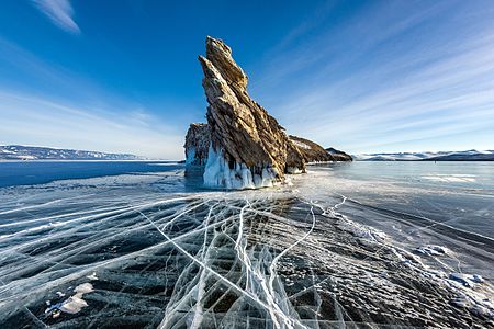 Lake Baikal in winter