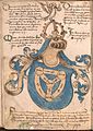 15th century German manuscript version of coat of arms of God