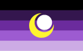 Enbian flag. Yellow for gender outside the binary. Purple for genders that are a mix or between male & female. Black for genderlessness. White for those who are many/all genders.