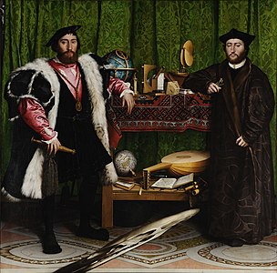 The Ambassadors, by Hans Holbein.