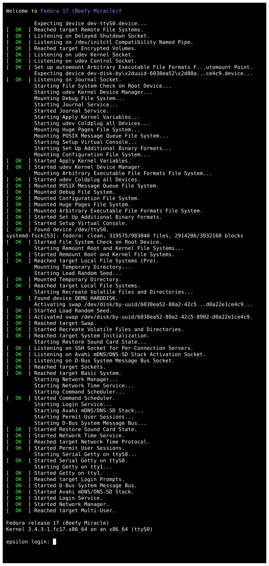 screenshot of SystemD