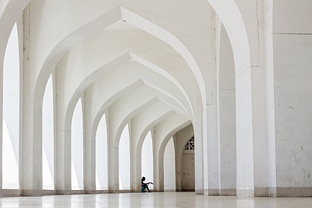 Inside view of Baitul Mukarram National Mosque.