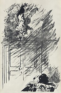 Illustration by Édouard Manet for a French translation by Stéphane Mallarmé of Edgar Allen Poe's "The Raven".