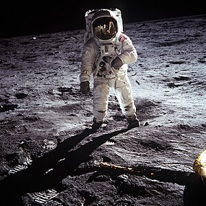 Astronaut Buzz Aldrin on the moon (Current featured)