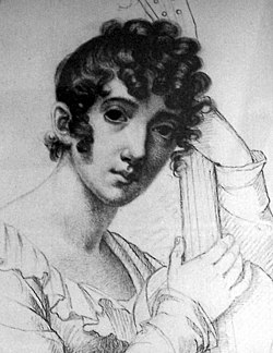 Caroline Bardua: Selbstbildnis mit Gitarre, 1822 rahmenloa Kügelgenhaus – Museum der Dresdner Romantik (Quelle: Wikimedia)