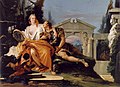 The original painting by Giovanni Battista Tiepolo "Rinaldo in the garden of Armida"