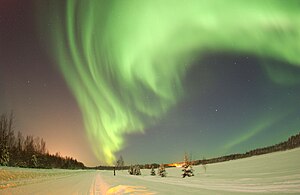 Northern lights at Eielson Air Force Base, Alaska