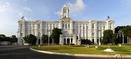 The Ripon Building, the headquarters of Chennai Corporation in Chennai, India.