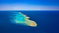 Air photography of New Caledonia with coral reefs before the coast in 2017