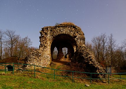 Ruin under the moonlight.